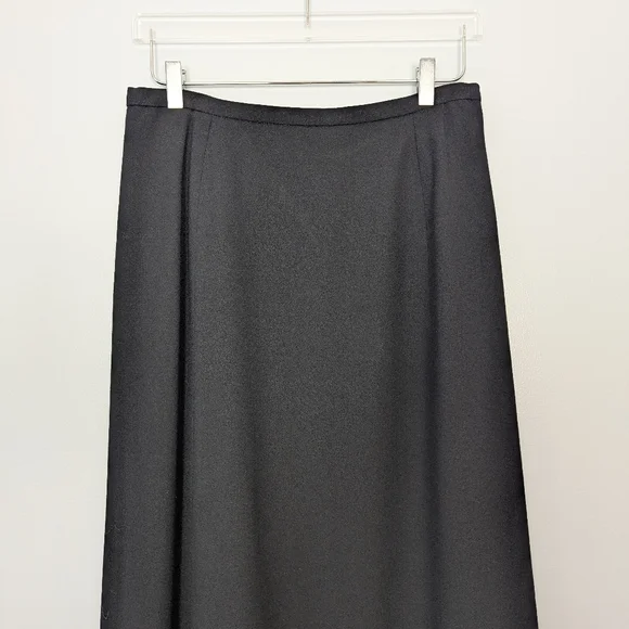 Talbots Vintage Black Wool Midi Shirt Women's 12 - Picture 2 of 8